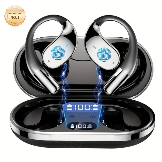 Casque de traduction IA à conduction osseuse sans fil, traduction en temps réel, 156 langues, 6 micros antibruit, commande tactile, basses profondes, chargement USB – MIMIDI