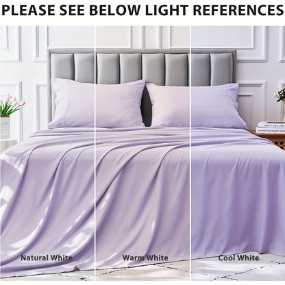 Parure de draps 4 pièces en microfibre à poches profondes – Draps ultra-doux et respirants de qualité hôtelière, résistants à la décoloration et au rétrécissement, toutes saisons, tailles lit simple, double, grand et très grand, choix de couleurs