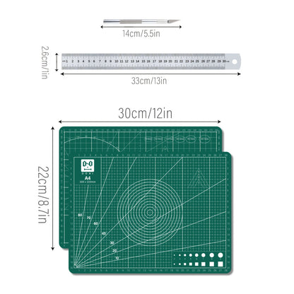 Kit de découpe de précision Exacto de 65 pièces avec tapis de découpe A4 – Ensemble de couteaux de précision avec lames et règles de découpe pour modélisme papier, loisirs créatifs, scrapbooking, art et carterie