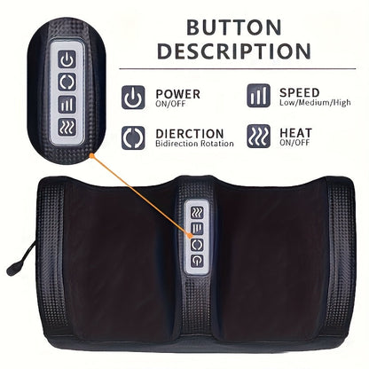 Masseur de pieds électrique avec chaleur – Pétrissage profond et compression pour jambes, pieds et bras, usage à domicile et au bureau, modèles multiples avec housses de pieds