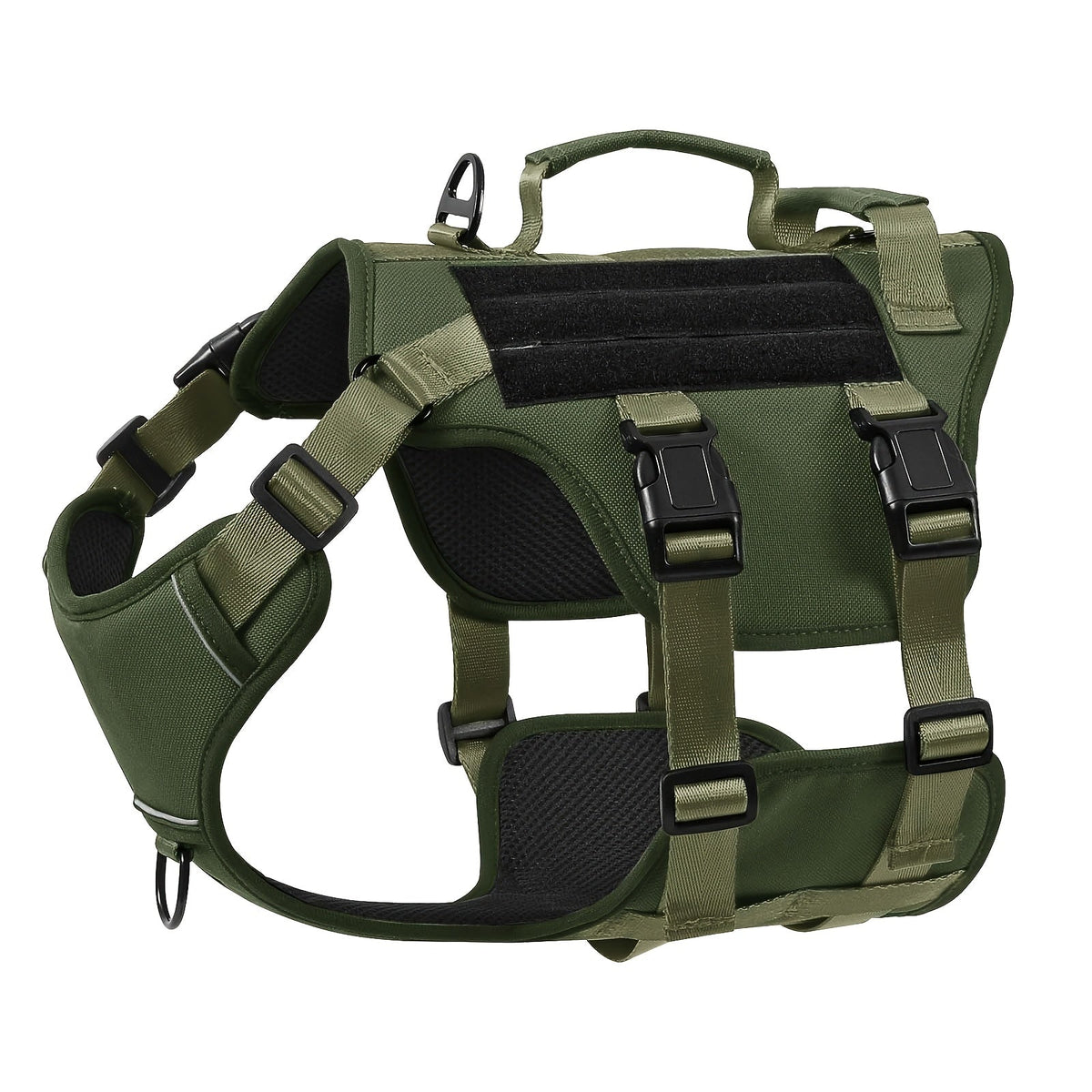 Harnais pour chien anti-traction anti-évasion – Gilet complet rembourré et doux pour animal de compagnie avec poignée de levage, bandes réfléchissantes et attache de laisse, réglable pour la marche, la randonnée et le dressage des grands chiens