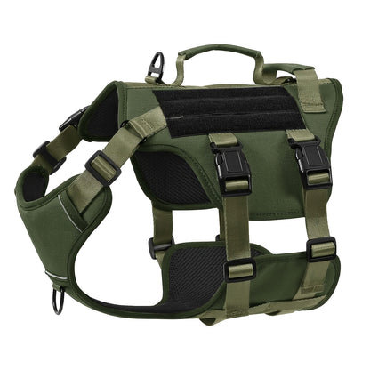 Harnais pour chien anti-traction anti-évasion – Gilet complet rembourré et doux pour animal de compagnie avec poignée de levage, bandes réfléchissantes et attache de laisse, réglable pour la marche, la randonnée et le dressage des grands chiens