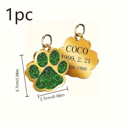 Médaillon d'identification pour chiens et chats gravé sur mesure – Plaque personnalisée en alliage avec nom et numéro de téléphone, accessoire durable anti-perte pour collier