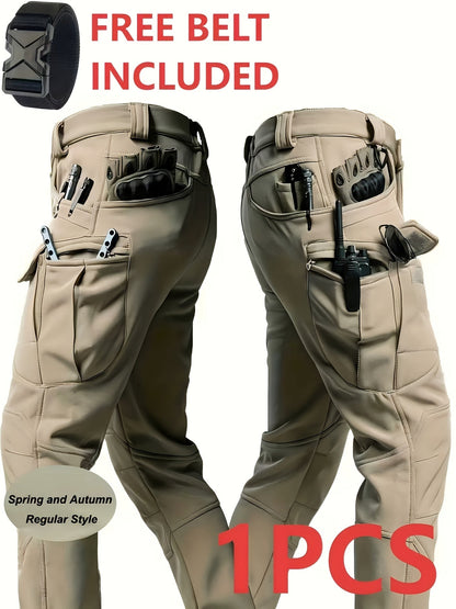 Pantalon cargo tactique léger à séchage rapide pour homme – Pantalon de randonnée respirant multi-poches avec ceinture, coupe décontractée pour travail en extérieur, toutes saisons, résistant à l'usure – M à XXXL, Noir / Gris / Kaki