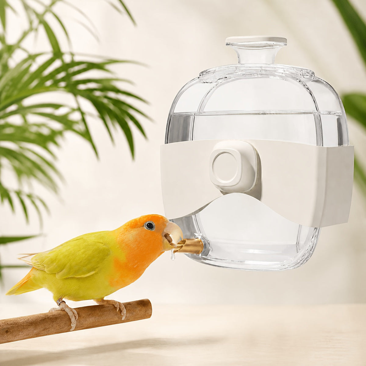 Bouteille d'eau pour cage à oiseaux – Abreuvoir anti-goutte grande capacité de 440 ml avec embout à aiguille en métal pour calopsittes, perruches, inséparables et petits oiseaux, mangeoire anti-goutte fixable à la cage