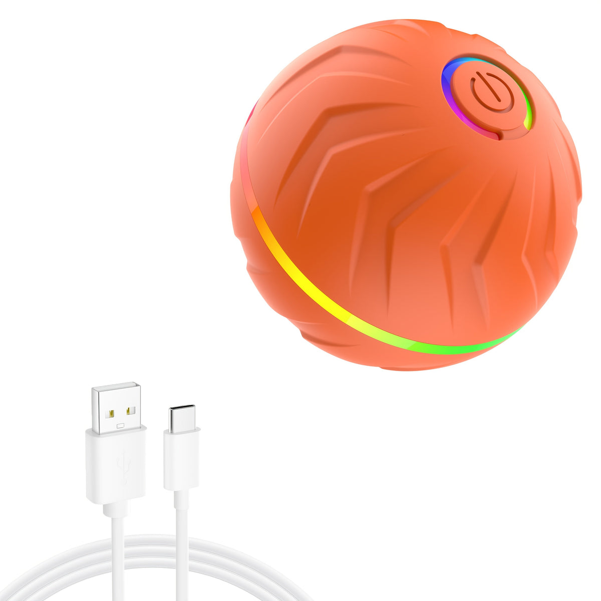 Balle interactive intelligente à rebond automatique pour chien – Jouet électronique à sauts et roulades automatiques, rechargeable par USB, durable pour toutes les races, balle de jeu mobile pour exercice en intérieur et en extérieur