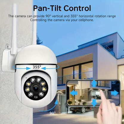 Lot de 2 caméras de sécurité WiFi 2K QHD PTZ panoramique 355° – Double bande 2,4 G/5 G, détection de mouvement par IA, vision nocturne couleur, audio bidirectionnel, stockage cloud et carte SD, babyphone, caméra de surveillance intérieure