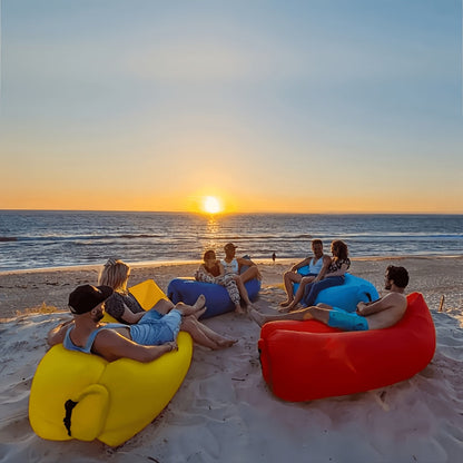 Fauteuil gonflable pliable, canapé pneumatique portable pour camping, plage, festivals, réunions en plein air, gonflage rapide, adultes, violet, bleu, vert, noir, rouge, jaune, orange
