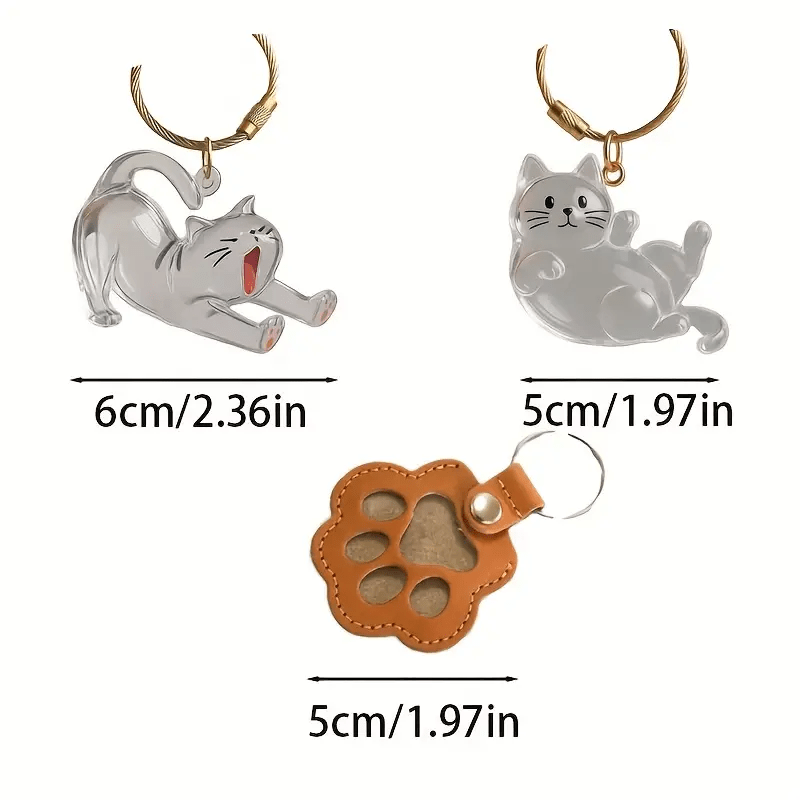 Lot de 3 breloques souvenir pour poils d'animaux – Pendentifs de conservation de fourrure pour sacs, porte-clés et téléphones, accessoires commémoratifs pour honorer votre chat ou chien bien-aimé, cadeau de sympathie unique pour la perte d'un animal