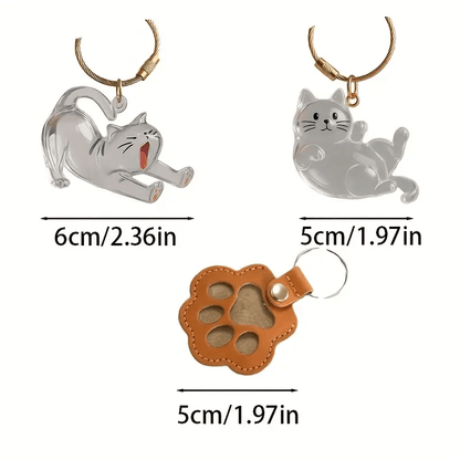 Lot de 3 breloques souvenir pour poils d'animaux – Pendentifs de conservation de fourrure pour sacs, porte-clés et téléphones, accessoires commémoratifs pour honorer votre chat ou chien bien-aimé, cadeau de sympathie unique pour la perte d'un animal