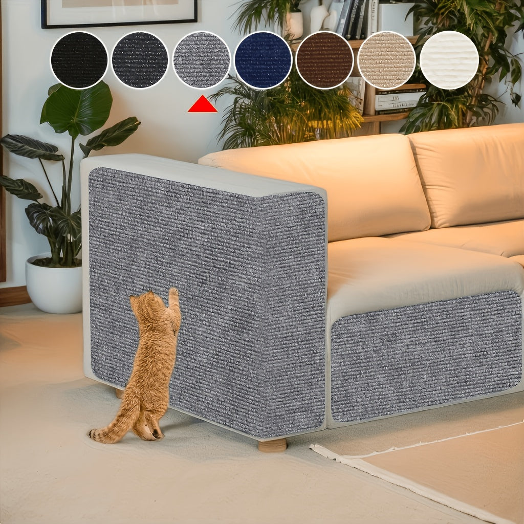 Griffoir mural autocollant pour chat - Protection de meubles amovible pour murs, canapés et chaises, panneau à griffer moderne en sisal, facile à installer, 6 couleurs (40 cm x 100 cm)