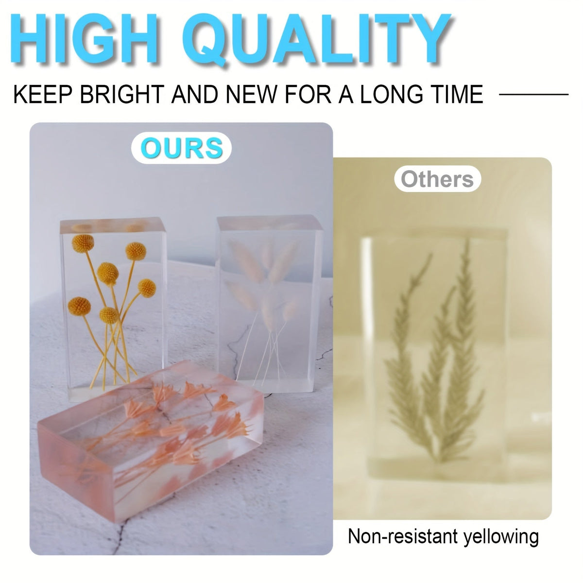 Kit de résine époxy ultra transparente en 2 parties, sans bulles, résistante au jaunissement, autonivelante pour comptoirs, tables rivière, moulage, revêtement, travaux manuels - 32oz 72oz durcissement rapide 1 gallon avec pompe
