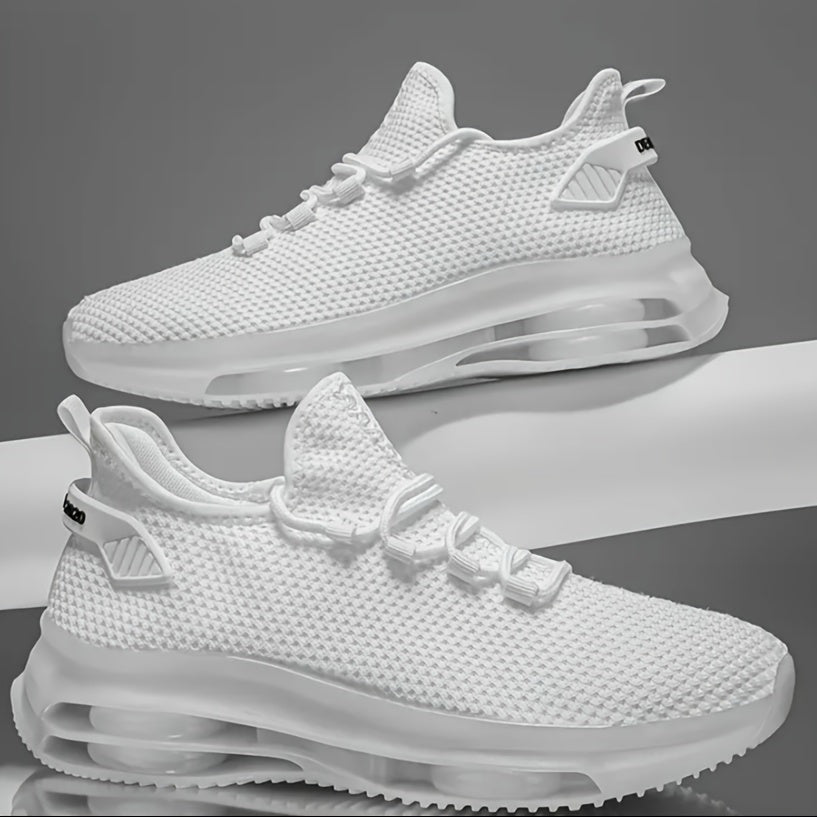 Baskets de running respirantes en maille pour homme avec semelle à coussin d'air – Chaussures de sport légères à lacets pour le trail, printemps et été, 4 coloris, pointures US 6,5–13