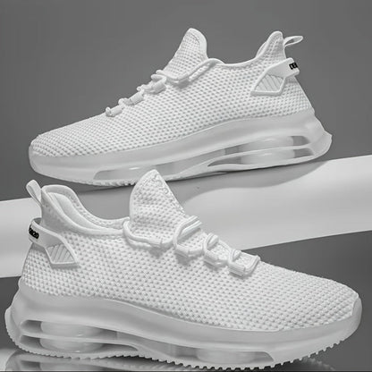 Baskets de running respirantes en maille pour homme avec semelle à coussin d'air – Chaussures de sport légères à lacets pour le trail, printemps et été, 4 coloris, pointures US 6,5–13