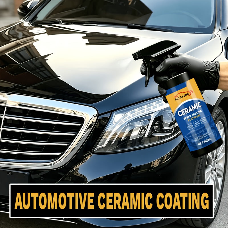 Spray de revêtement céramique nano 3-en-1 pour voitures – Résistant aux rayures, fini brillant haute définition, couche protectrice longue durée pour tous types de peinture, protection de peinture extérieure pour voiture, camion et SUV