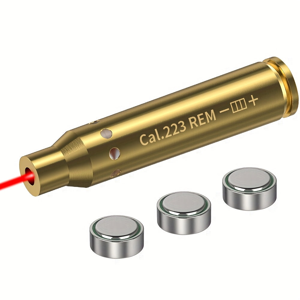 Kit de réglage laser multi-calibres pour 9mm, 45ACP, 223REM, 308WIN, 380ACP, 38SPL, 12GA – Appareil de réglage laser rouge haute précision pour fusils et pistolets, installation facile, inclut 2 jeux de piles