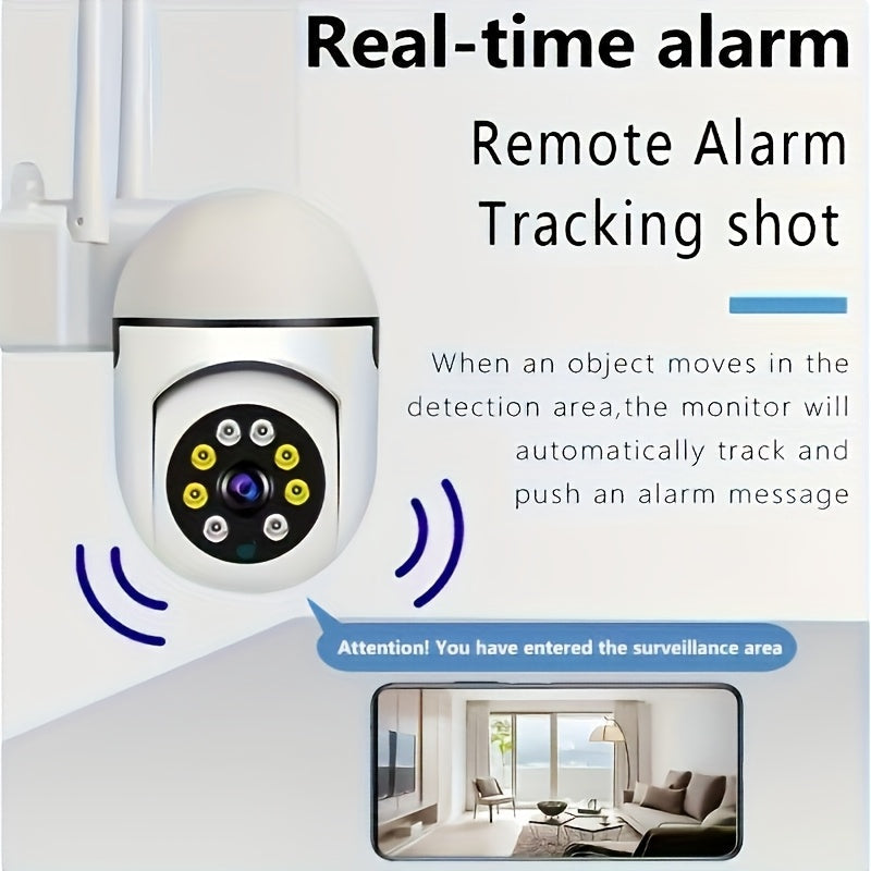 Lot de 6 caméras de sécurité WiFi Full HD 1080p avec rotation panoramique à 355°, vision nocturne, audio bidirectionnel et détection de mouvement – Caméra de sécurité intérieure sans fil, alimentée par USB, compatible avec smartphone