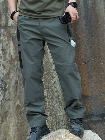 Pantalon cargo tactique pour homme, lot de 2, tissu ripstop, multi-poches, pantalon de travail d'extérieur pour camping, randonnée, chasse, pêche, coupe droite, passants de ceinture, S-XXXL