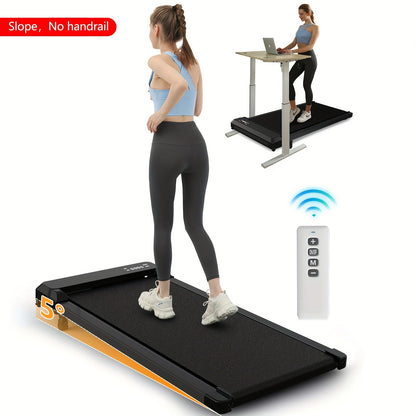 Incline Foldable Treadmill Walking Pad with Handles – 300 LB Capacity Portable Under Desk Treadmill for Home & Office, Compact Quiet Walking Pad with Incline for Weight Loss & Cardio Fitness