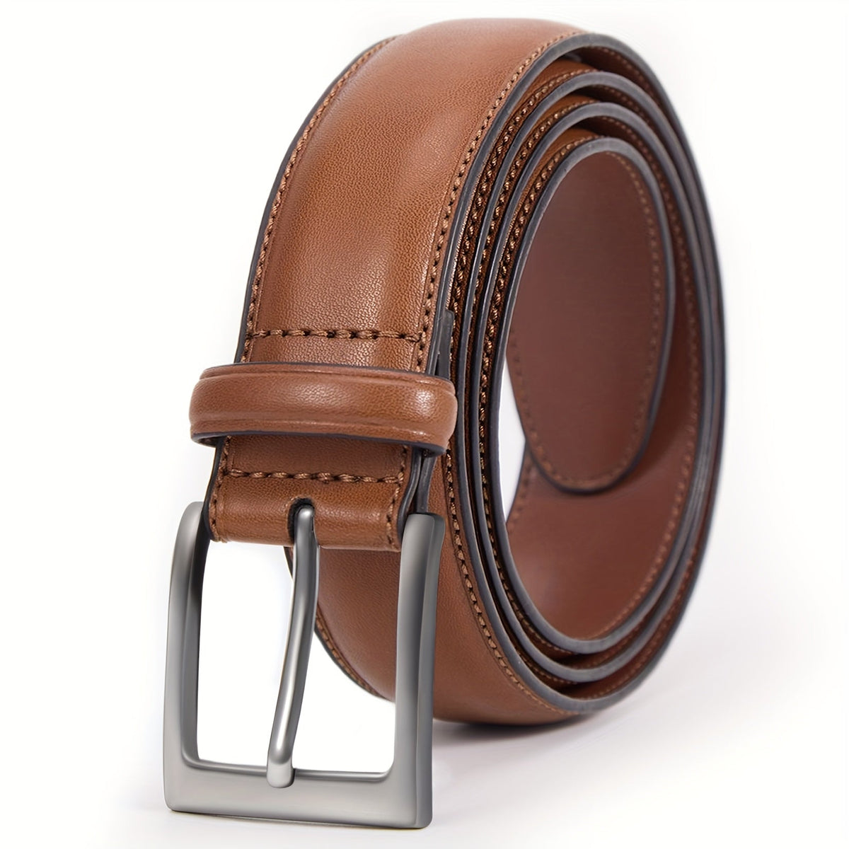 Ceinture homme en cuir véritable à boucle ardillon pour jeans et travail – Ceinture de ville classique en noir, marron et plus, tailles 28"-54" incluant grandes tailles