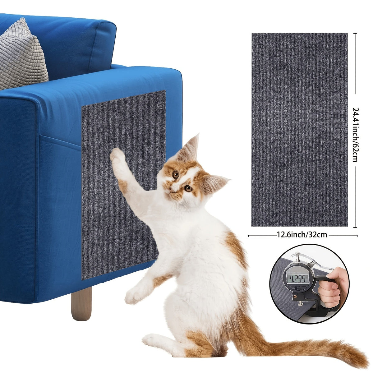 Protecteurs de meubles anti-griffes pour chat auto-adhésifs - Protections découpables pour canapé et mur, dispositifs de dissuasion durables contre les griffades de chat pour canapé, chaise, cadre de porte