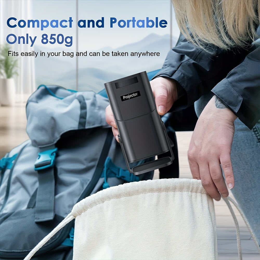 Projecteur intelligent portable avancé AMOVFILM, Wi-Fi 6 et décodage vidéo 4K, résolution native 1080p, Android 11 intégré, projecteur pour cinéma maison et cinéma en plein air, mise en miroir d'écran mobile, couleurs multiples