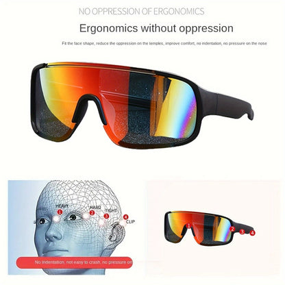 Lot de lunettes de soleil de sport – 6 ou 12 paires, monture légère en polycarbonate, protection UV, verres haute définition antireflets, lunettes unisexes pour la conduite et les activités en plein air, style futuriste