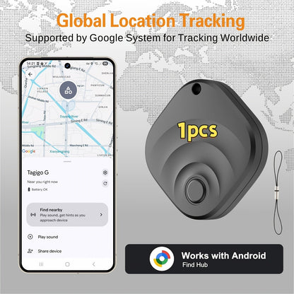 Traceur d'objets intelligent Bluetooth WeTag, mini localisateur GPS 1,43" pour clés, portefeuille, bagages, voiture, sacs – Alarme à haut décibel, contrôle par application – Pack de 1/2/4/8 – Cadeau pour voyageurs
