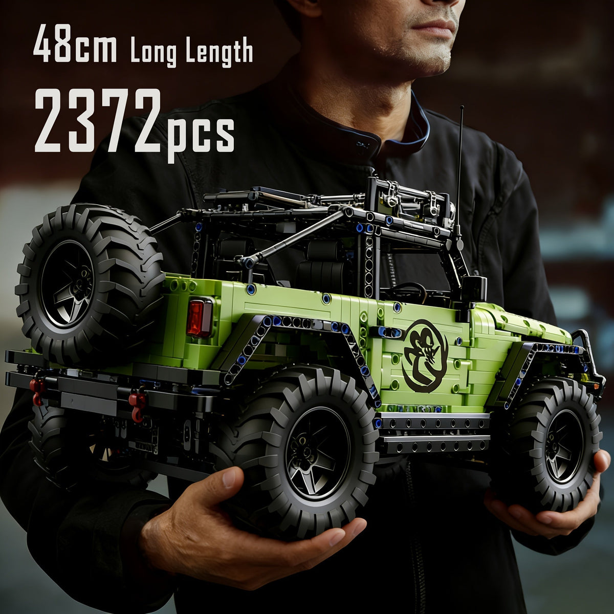 2372 pièces, voiture tout-terrain de construction à grande échelle 1:8 avec pneus imposants – Modèle d'exposition détaillé de véhicule tout-terrain, cadeau pour adultes et enfants