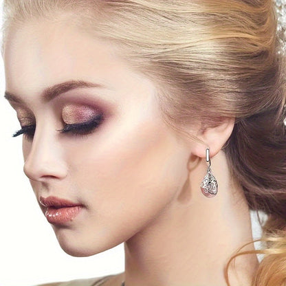 Lot de 12 paires de boucles d'oreilles pendantes bohèmes pour femme, boucles d'oreilles pendantes en forme de goutte d'eau avec pierre de lune colorée et œil de chat, bijoux élégants bohèmes, cadeau pour elle