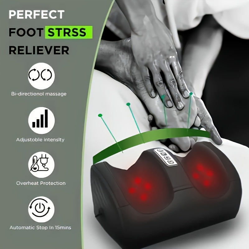 Masseur de pieds électrique avec chaleur – Pétrissage profond et compression pour jambes, pieds et bras, usage à domicile et au bureau, modèles multiples avec housses de pieds