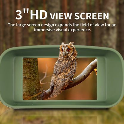 Jumelles de vision nocturne HD 2,5K – Écran HD de 3 pouces, zoom numérique 6X, lumière infrarouge à 7 niveaux, batterie 2000 mAh, vidéo et photo pour la chasse, l'observation de la faune et une utilisation nocturne en extérieur