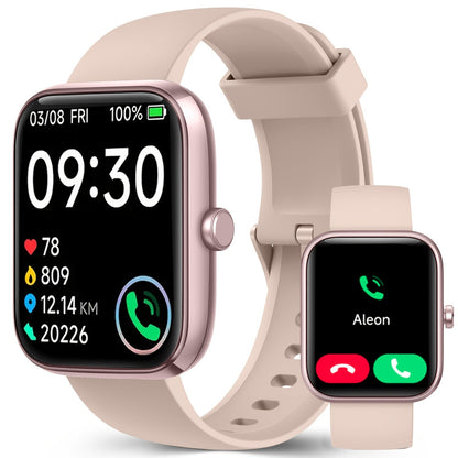 Smartwatch with Alexa Built-In 1.95 Inch Large HD Screen Wireless Bluetooth Calling 100+ Sport Modes Fitness Tracker Pedometer Heart Rate Sleep Monitor – iPhone Android Compatible Unisex Men Women 12 Colors