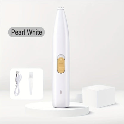Pet Electric Hair Clipper for Dogs & Cats – Quiet Cordless Underfoot Paw Trimmer for Small Medium Large Breeds, USB Rechargeable Low Noise Grooming Kit