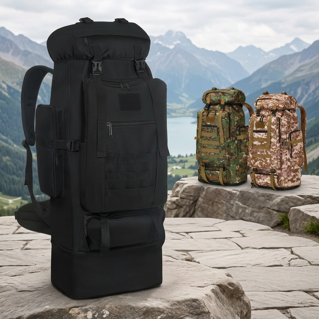 Sac à dos de randonnée grande capacité 26-42 L extensible - Sac pour camping, alpinisme, homme et femme, sac de jour léger pour les loisirs et l'aventure