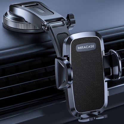 Support de téléphone universel pour voiture, fixation tableau de bord rotative à 360° – Berceau rétractable compatible avec tous les téléphones iPhone Samsung, vision réglable horizontale et verticale, support de téléphone sécurisé pour voiture
