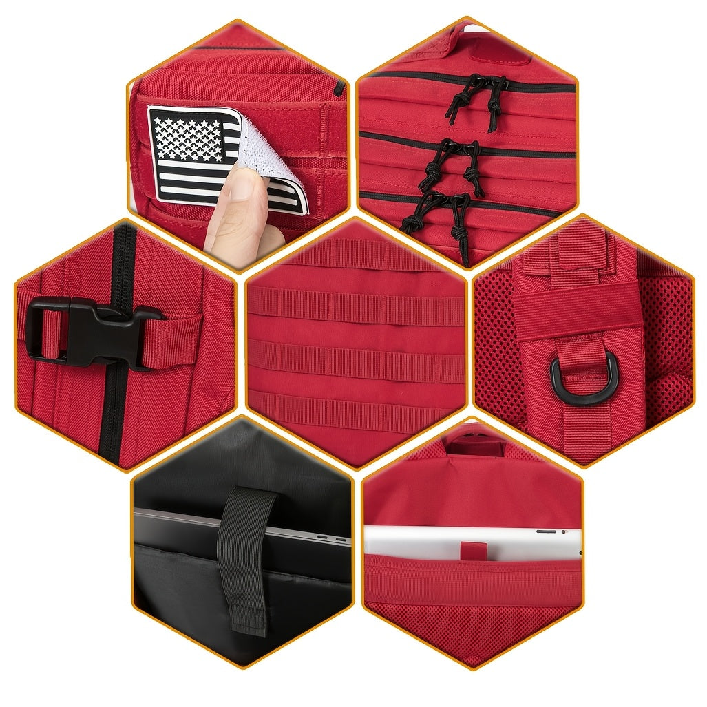 Sac à dos tactique 45 L pour hommes et femmes – Sac de randonnée, camping et voyage grande capacité, sac d'évacuation 3 jours pour le fitness et l'aventure en plein air, 13 coloris disponibles