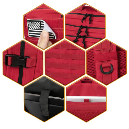 Sac à dos tactique 45 L pour hommes et femmes – Sac de randonnée, camping et voyage grande capacité, sac d'évacuation 3 jours pour le fitness et l'aventure en plein air, 13 coloris disponibles
