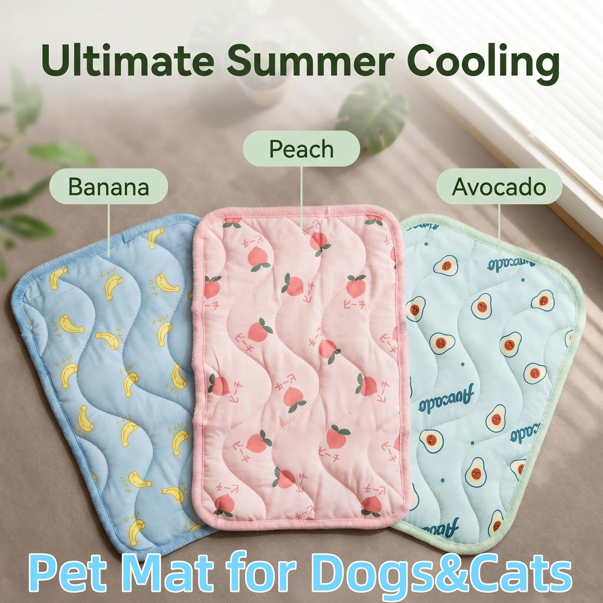 Tapis rafraîchissant pour animaux – Coussin réfrigérant antidérapant et résistant aux morsures pour chiens et chats, tapis en gel auto-rafraîchissant activé par la pression pour l'intérieur et l'extérieur, maintient les animaux au frais par temps chaud