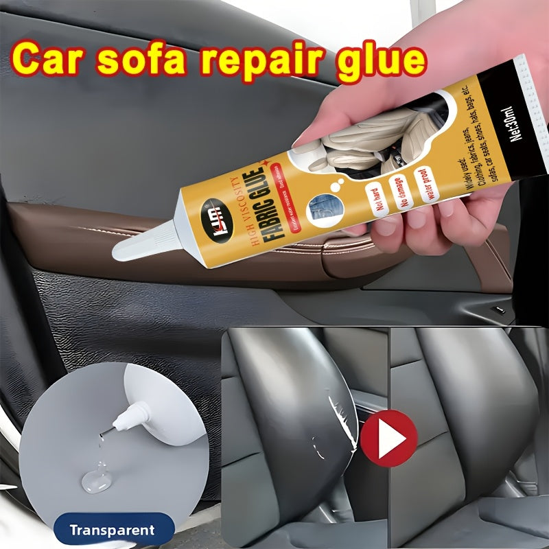 Kit de réparation pour intérieur de voiture et adhésif plastique – Colle pour sièges, colle pour joints coupe-vent et tampon d'étanchéité pour carrosserie, portières, garnitures et réparations intérieures – Colle de réparation automobile à séchage rapide