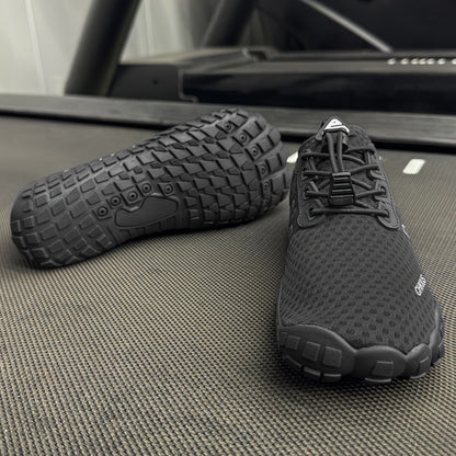 Water Shoes Men Women Quick Dry Aqua Shoes for Beach Swimming Yoga Fitness Outdoor, Non-Slip Rubber Sole Lace-Up Round Toe Striped Design, Barefoot Feel Lightweight - US 4.5 to 14