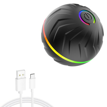 Balle interactive intelligente pour chien avec lumières LED – Roulé et rebonds automatiques aléatoires, 4 heures d'autonomie, rechargeable par USB, fonctionne sur parquets, carrelages, tapis et pelouses