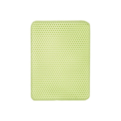 Tapis de litière pour chat en nid d'abeille double couche - Tapis anti-urine avec design facile à nettoyer, protection de sol imperméable pour chats, disponible en dimensions 45x60 cm et 55x75 cm