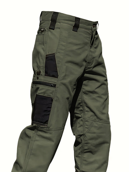 Pantalon cargo tactique pour homme, lot de 2, tissu ripstop, multi-poches, pantalon de travail d'extérieur pour camping, randonnée, chasse, pêche, coupe droite, passants de ceinture, S-XXXL