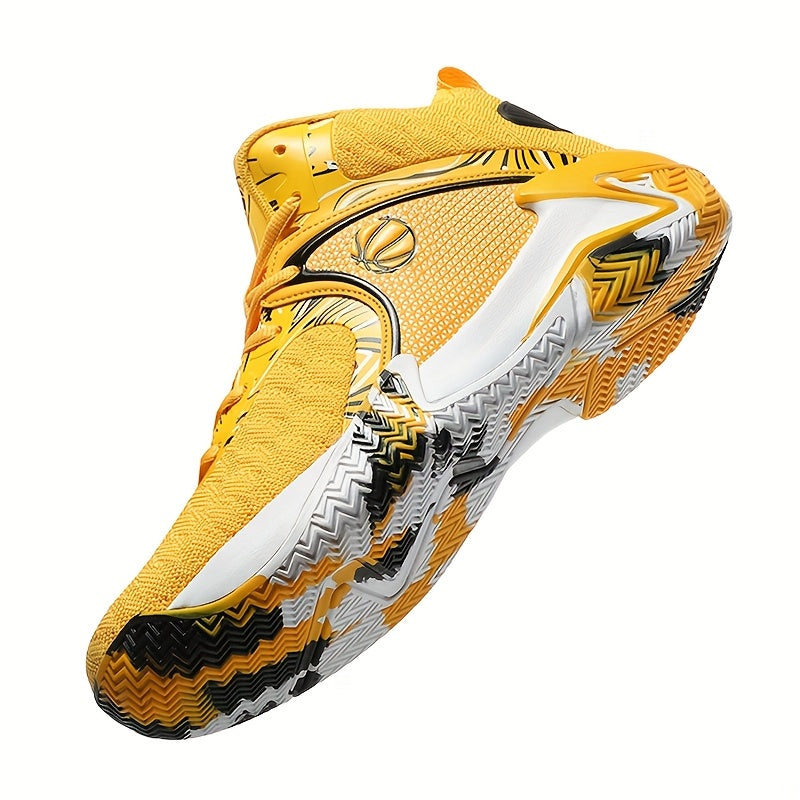 Chaussures de basket-ball montantes pour hommes, semelle en caoutchouc antidérapante, baskets à lacets respirantes pour hommes, chaussures de sport durables pour la course, 3 couleurs, tailles US 6,5-13,5, soutien de la cheville avec amorti
