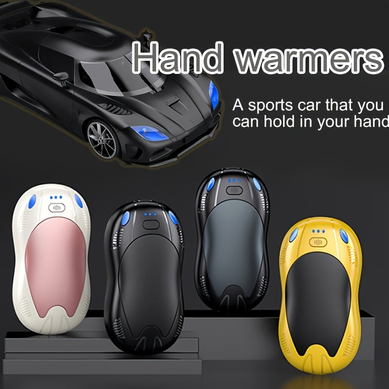 Chauffe-mains rechargeable 2-en-1 à chauffage double face avec fixation magnétique – 3 niveaux de contrôle de la température, chauffe-poche électrique portable pour le ski, le camping, la randonnée et les activités hivernales en extérieur