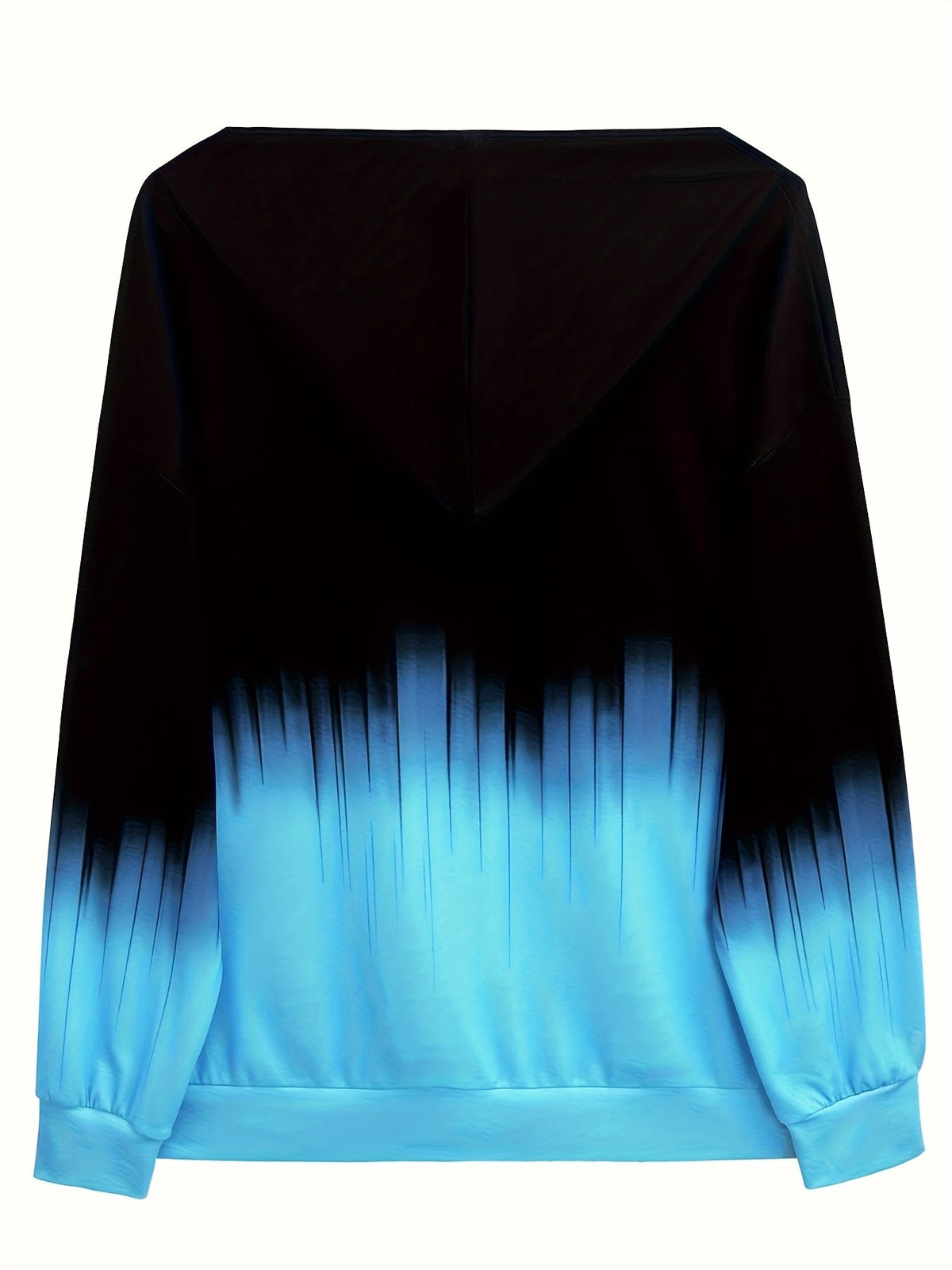 Sweat-shirt à capuche zippé pour femme, imprimé color-block, coupe ample et décontractée, haut en maille idéal pour la superposition, 100 % polyester, extensibilité moyenne, printemps, été, automne, S M L XL XXL