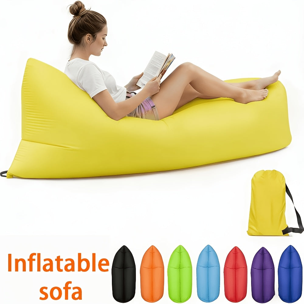 Fauteuil gonflable pliable, canapé pneumatique portable pour camping, plage, festivals, réunions en plein air, gonflage rapide, adultes, violet, bleu, vert, noir, rouge, jaune, orange