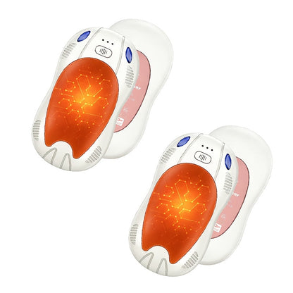 Chauffe-mains rechargeable 2-en-1 à chauffage double face avec fixation magnétique – 3 niveaux de contrôle de la température, chauffe-poche électrique portable pour le ski, le camping, la randonnée et les activités hivernales en extérieur