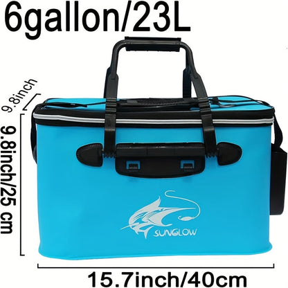 Seau à poisson pliable – Récipient portable en EVA pour poissons vivants et appâts, conteneur de pêche pliable pour le camping en plein air, pêche en eau douce et en eau salée